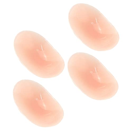 minkissy 4 Stück Silikon Schulterpolster Für Damen Anti Rutsch Wiederverwendbar Hautfarben Unsichtbare Schulterverstärker Für Kleider Und Blazer von minkissy