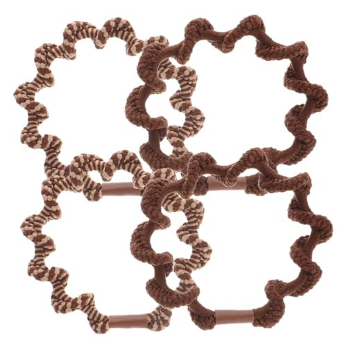 minkissy 4stücke Gedrehte Haargummis Aus Stoff Pferdeschwanzhalter Boho-haarschmuck Geflochtene Haargummis Elastische Gummibänder Für Frauen Und Mädchen von minkissy