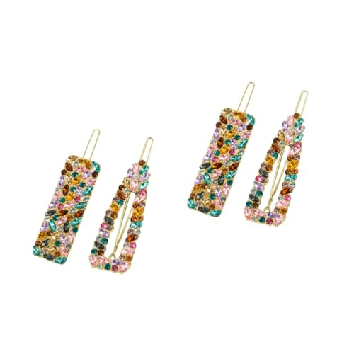 minkissy 4 Stück Haarspange in Strassfarbe Haarspangen Mit Strass Blumenhaare Für Den Abschlussball Haarschmuck Für Damen Dekorative Haarnadel Mini- Legierung Fräulein Kristall Klipp von minkissy