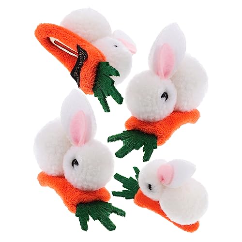 minkissy Haarspangen Für Jungen Und Mädchen 4 Stück Plüschtiere Haar Kleinkind Mädchen Haar-accessoires Ostern von minkissy