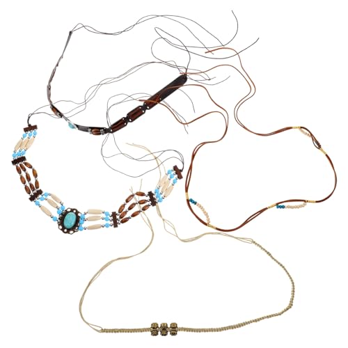 minkissy 4 Stück Hutbesatz Kappe hut zubehör selber machen Cowboyhutbänder Hutdekorationszubehör Hutgürtel für Frauen Riemen für Strandhut Polyester (Polyesterfaser) von minkissy