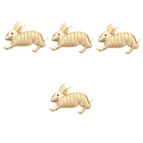 minkissy 4 Stück Kaninchen Brosche für Damen Niedliche Anstecknadel Hochwertigem Material für zu Ostern Geburtstagen oder Feiertagen Einfache Handhabung Stilvolles Design Gewandnadel von minkissy