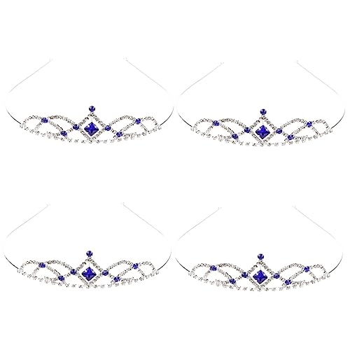 minkissy 4 Stück Krone Stirnband Weiblich Frauen Kronen Tiara Kinderkrone Coronas Para Novias Damen Hochzeitskopfschmuck Für Die Braut Mädchen Krone Brautkrone Für Die Hochzeit Strass von minkissy