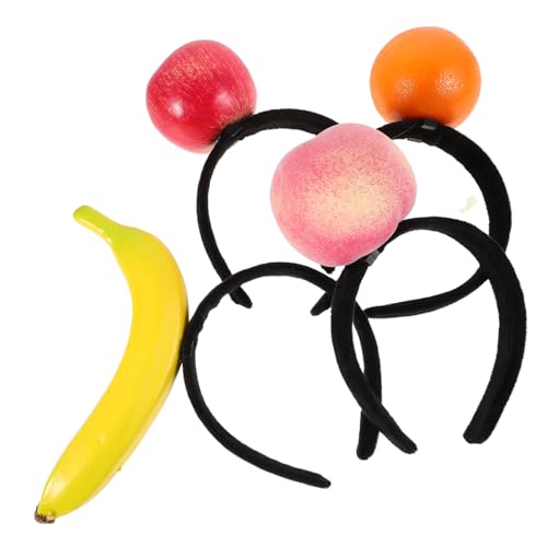 minkissy 4stücke Oranges Stirnband Mit Obstmotiven Hawaii-thema Haarband Für Tropische Partys Kostümzubehör Sonnenbrille-accessoire Luau-party-artikel Frucht-kopfschmuck Für Feiern von minkissy