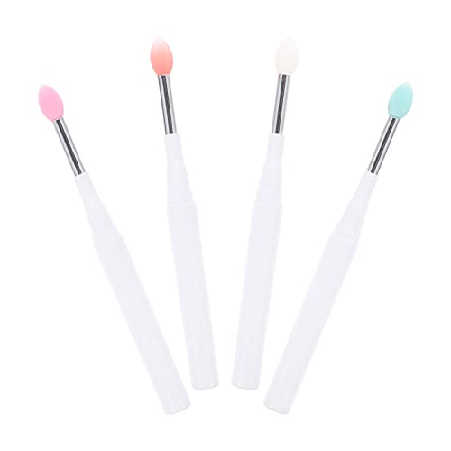 minkissy 4stücke Lippenpinsel Aus Silikon Für Make-up Lidschatten-applikatoren Komfortabler Griff Praktische Anwendung Für Frauen von minkissy