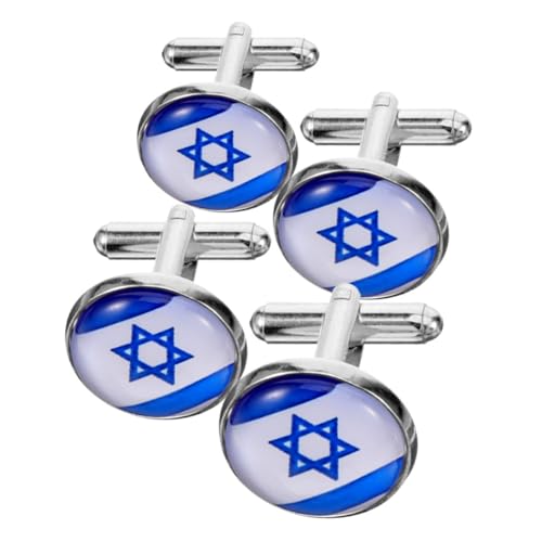 minkissy 4 Stück Manschettenknöpfe Mit Israel Flagge Smoking Ohrstecker Manschettenknöpfe Ärmelhalter Hemdmanschette Abnehmbare Ärmel Ärmelknopf Hemdknöpfe Französische Manschette minkissy 4 Stück Manschettenknöpfe Mit Israel Flagge Smoking Ohrstecker Manschettenknöpfe Ärmelhalter Hemdmanschette Abnehmbare Ärmel Ärmelknopf Hemdknöpfe Französische Manschette von minkissy
