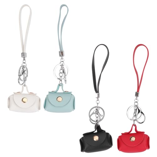 minkissy 4stücke Mini Münztasche Für Kleingeld Kleine Geldbeutel Aus Robustem Material Wechseltasche Für Frauen Und Mädchen Platz Für Münzen Und Lippenstifte Mit Knopfdesign Für Einfachen z von minkissy