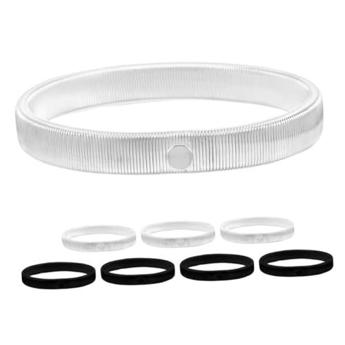 minkissy 4 Stück Mode Frühlingsarmband Hemdärmelarmbänder Armreif Mit Schlangenkette Klobige Armbänder Strumpfhalter Mit Armbinde Elastischer Hemdärmelhalter Elastische Ärmelbänder Metall von minkissy