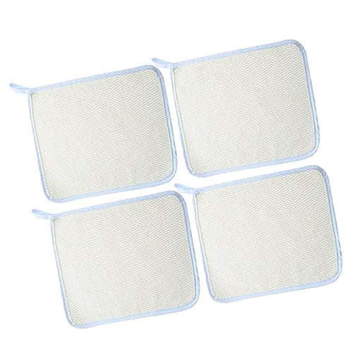 minkissy 4stücke Peeling-badetuch Aus Nylon Schnell Trocknend Für Täglichen Gebrauch Quadratisch Rückenschrubber-fähig Effektives Peeling-gesichtswaschtuch Schlichtes Design von minkissy