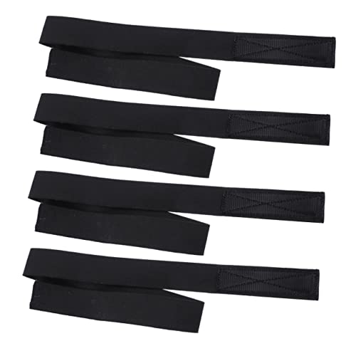 minkissy 4 Stück Perücke Gummiband Legeband Schal Stirnband Sparband schwarze Perücke perücken Perücke Mesh-Band verstellbares Band für Perücke elastisch Mesh-Gürtel Zubehör Damen Polyester von minkissy