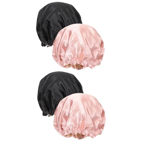 minkissy 4 Stück Satin-schlaf Mütze Kopfwickel Für Frauen Kopftuch Für Frauen Mädchenmütze Duschhauben Für Damen Mützen Für Frauen La Hüte Für Frauen Seidenhaube Schal Elastizität Fräulein von minkissy