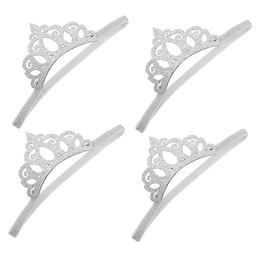 minkissy 4 Stirnband Haarschmuck für Kinder sicherheitsleine für Tiara Kostüm Kopfschmuck Stirnbänder für Kleinkinder Baby Stirnbänder Krone Kopfschmuck von minkissy