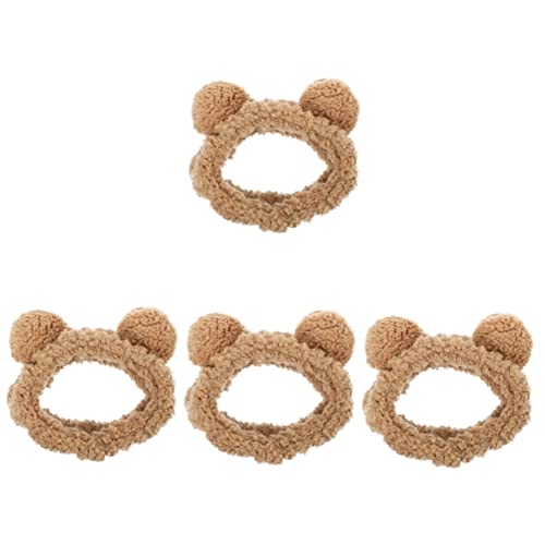 minkissy 4 Stück Stirnband Zum Waschen Des Bären Dusche Stirnband Waschbares Bären-stirnband Tragen Haarband Wash Face Bear Haarband Cartoon-waschbares Gesichts-stirnband Spa Handtuch Stoff von minkissy