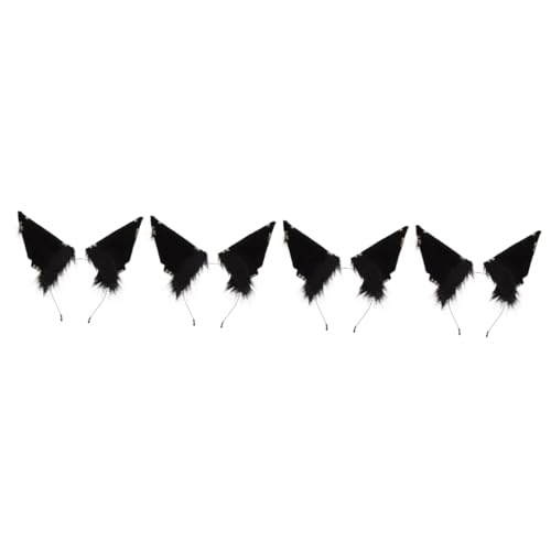 minkissy 4 Stück Stirnband mit Tierohren dekorative Haargummis Kinderkleid Kleider für Kinder Haarband mit Tierohren Haarreifen für Tierohren Halloween-Stirnbänder Plüschkopfschmuck Fuchs von minkissy