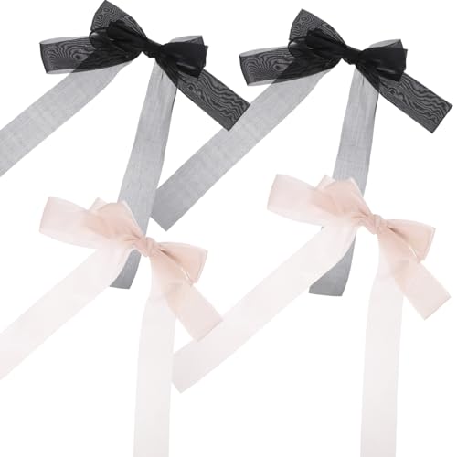 minkissy Haarnadel Mit Schleife Für Damen 4 Stück Haarspangen Mit Schleife Für Mädchen Haarspange Mit Schleife Zur Dekoration Haarschmuck Für Mädchen von minkissy