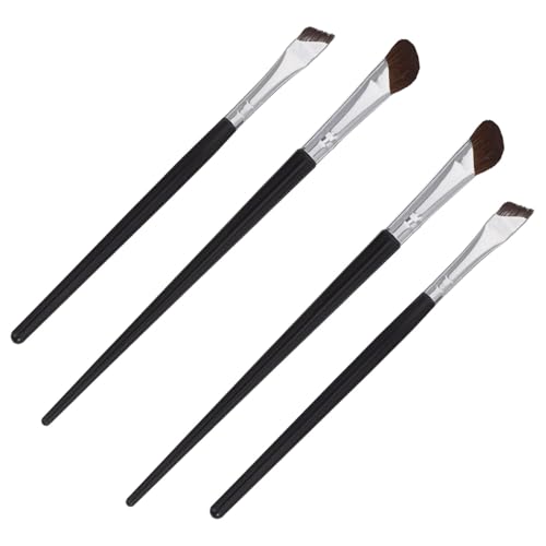 minkissy 4 Stück Teiliges Augen make up Pinsel Schräger Eyeliner Pinsel Augenbrauenpinsel Präzise Konturierung Vielseitig Verwendbar für Concealer Lidschatten und Augenbrauen Langlebig und von minkissy