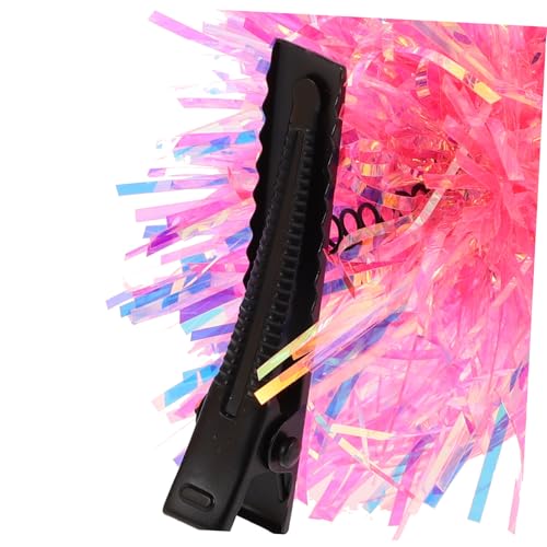 minkissy 4 Stück Teiliges Bunte Metallic Pom Pom Haarspangen Weiche Kinderfreundliche Kunststoffclips zu Haar und Haut Glänzende Alligator Haarklammern für Party Weihnachten von minkissy