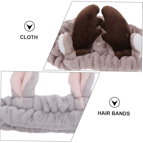 minkissy 4 Stück Teiliges Elastisches Waschgesicht Haarband aus Hautfreundlichem Stoff Weiche Makeup Stirnbänder mit Süßen Mustern Bequemes Spa und Bad Headwrap für Damen und Mädchen von minkissy