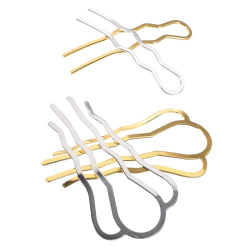 minkissy 4 Stück Teiliges Haarkamm für Damen Haarforken für DIY Haarstyling für Hochzeiten und Partys mit Elegantem Design Gold Silber und Verschiedenen von minkissy