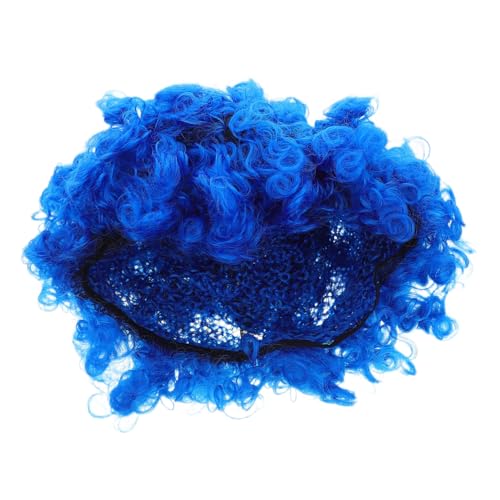 minkissy 4 Stück Teiliges Kurzes Flauschiges Afro-perücken- Blaue Lockige Disco-clown-perücke für Frauen und Männer Vielseitige Jahre Partyperücke Bequeme Leichte Kostümperücke für von minkissy