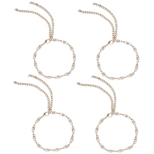 minkissy 4 Stück Teiliges Schuhkette Dekoration Hochhackige Verlust Kette für Damen Abnehmbar Langlebig Perfektes Accessoire für Stilvolle Schuhe von minkissy