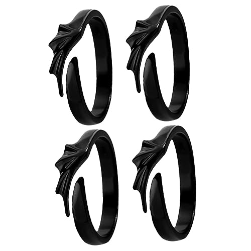 minkissy 4 Stück Teiliges Verstellbare Partner Ringe für Damen Herren Minimalistische Teufelsringe für Verlobung Hochzeit zu Besonderen Anlässen von minkissy