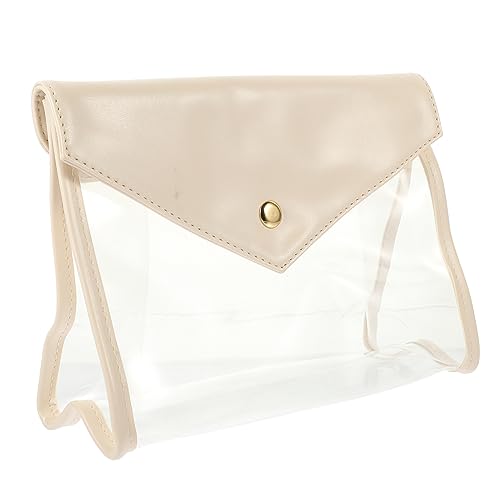 minkissy 4 Stück Transparente Kosmetiktasche Große Kosmetiktaschen Für Frauen Reisetaschen Für Damen Tragetaschen Mit Reißverschluss Für Damen Klar PVC Kulturbeutel Mädchen Weiß Fräulein von minkissy