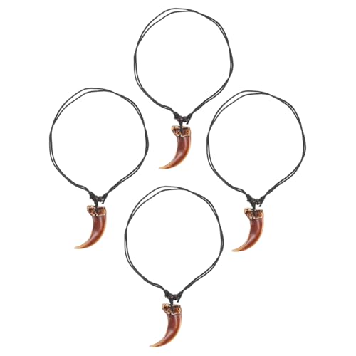 minkissy 4 Stück Verstellbare Faux Tooth Ketten mit Schwarzem Wachsband Unisex Vintage Halsketten Schmuck für Alltag Party und Leicht und Tierfreundlich Designed minkissy 4 Stück Verstellbare Faux Tooth Ketten mit Schwarzem Wachsband Unisex Vintage Halsketten Schmuck für Alltag Party und Leicht und Tierfreundlich Designed von minkissy