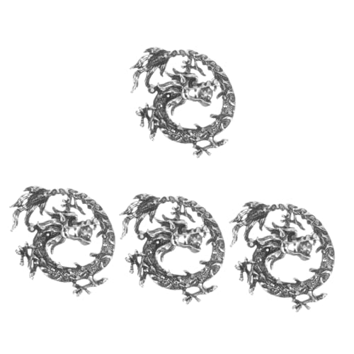 minkissy 4 Stück Vintage Drachenbrosche für Männer Antiker Anstecker Stilvolle Kleidung Eleganter Reverspin Einzigartiges Kleidungsornament für Anlässe Wie Weihnachten Geburtstage von minkissy
