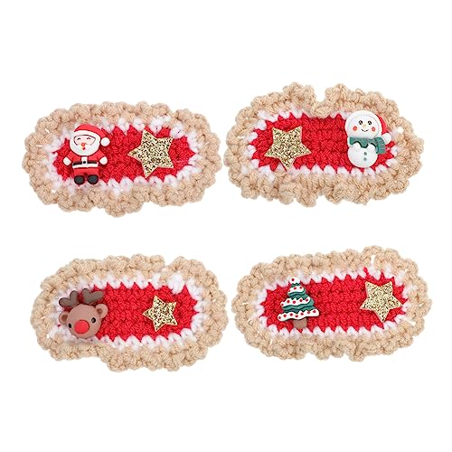 minkissy 4pcs Weihnachten Haarnadel Frauen Clip Mädchen Haar Zubehör Weihnachten Snap Haar Clips von minkissy