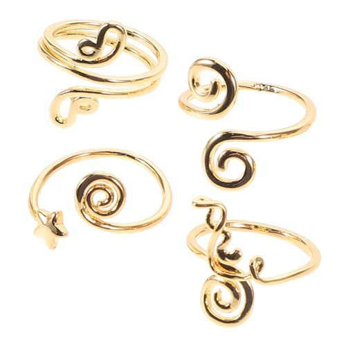 minkissy 4 Stück Zehenring -set Schmuck Fische Ring Elastische Zehenringe Für Damen Handgefertigte Zehenringe Spiralring Fußschmuck Für Frauen Offener Zehenring Zehenschmuck Messing Golden minkissy 4 Stück Zehenring -set Schmuck Fische Ring Elastische Zehenringe Für Damen Handgefertigte Zehenringe Spiralring Fußschmuck Für Frauen Offener Zehenring Zehenschmuck Messing Golden von minkissy