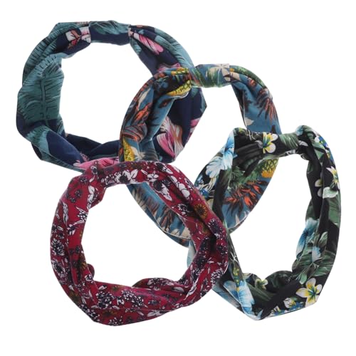 minkissy 4stücke Mehrfarbiges Yoga Sport Haarband Schweißband Kopf Damen Stirnband Elastisch Multifunktionales Tragbares Yoga Zubehör Sport Stirnband Damen Schweißbänder von minkissy