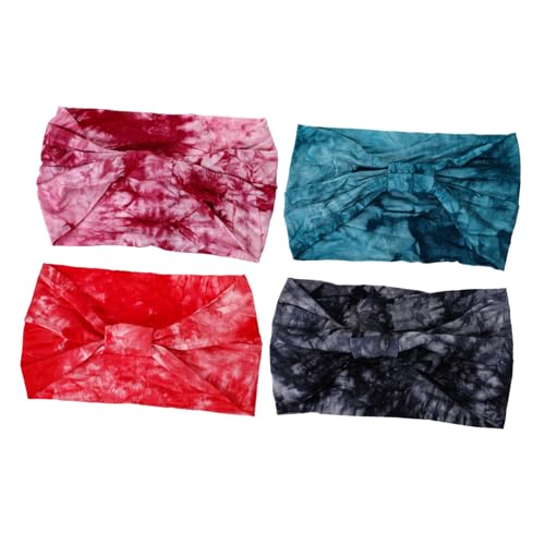 minkissy 4stücke Verknotet Haarband Elastische Stirnbänder Atmungsaktive Kopfbedeckungen Für Damen Sport Yoga Workout von minkissy