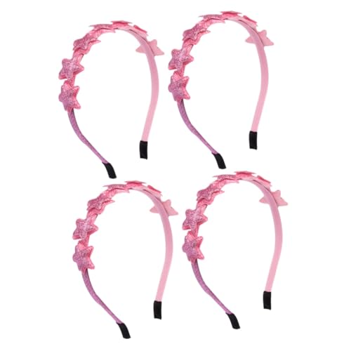 minkissy 4 Stück Haarschmuck Party-haare Party-kopfschmuck Stern Haarband Geburtstag Kopfbedeckung Stirnband Hasen Ohren Baby von minkissy