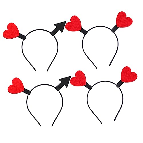 minkissy Elegantes Herz- -stirnband Rote Stirnbänder für Damen Party-foto-accessoires von minkissy