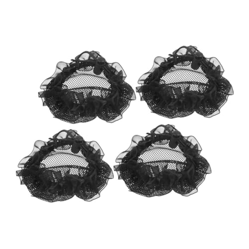 minkissy 4stücke Haarnetz Für Junge Mädchen Atemberaubendes Dutt-netz Für Ballett Und Tanz Weiche Atmungsaktive Haarnetze Für Lange Haare Für Mädchen Und Junge Tänzerinnen von minkissy