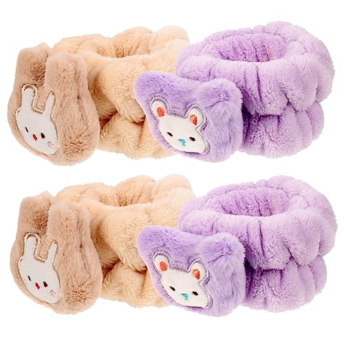 minkissy 4 Stücke Entzückende Armbänder Für Gesicht Waschen Bequeme Tragbare Handtuch Armbänder Elastische Band von minkissy