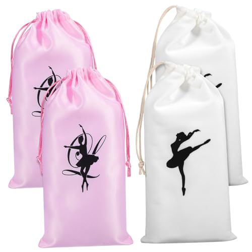 minkissy 4 Stücke Lagerung Mädchen Pointe Dance Teens Tasche Frauen Schuh Mädchen Ballett Schuhe Für Taschen von minkissy