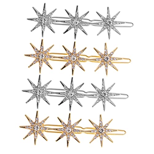 minkissy 4 Stück Stern Haarnadel Seitliche Clips Für Haarspangen Für Goldene Haarspangen Haarschmuck Für Stern Haarspangen Star-clips Mond Haarspange Ausgabekarte Fräulein Dicht Legierung von minkissy