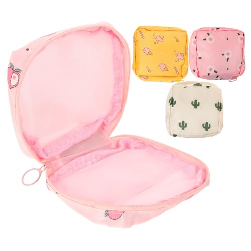 minkissy 4stücke Teiliges Hygiene-Tasche Für Damen Tragbare Aufbewahrung Für Menstruationsprodukte Stoffmaterial Geruchsfrei Praktisch Und Langlebig Organizer Für Binden Und von minkissy