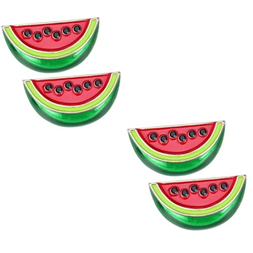 minkissy 4 Süße Wassermelonen Broschen aus Emaille Retro Cardigan Pins für Damen Stabile Anstecknadeln zum Fixieren von Schals und Pullovern Modischer Schmuck für Alltag und von minkissy
