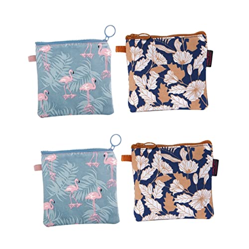 minkissy 4 TLG Aufbewahrungstasche Für Damenbinden Damenhandtasche Reiseset Für Damen Geldbörsen Mit Reißverschluss Für Damen wasserdichte Kosmetiktasche Kleingeldtasche von minkissy