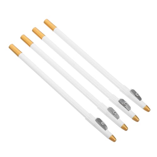 minkissy 4-teiliges Set Eyeliner Augenbrauenstift Set Augenbrauenstift Mit Messerklinge Make-up-augenbrauenstift Vier Quadratmeter-werkzeuge Bleistiftspitzer Markenzeichen Weiß Holz von minkissy