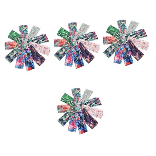 minkissy 40 Stk Hawaiianisches Haarband Haargummis Für Damenhaare Hawaii-schweißband Blumenkopf Boho-stirnbänder Florale Haarbänder Yoga-kopf Polyester Jahrgang Urlaub Haartuch von minkissy