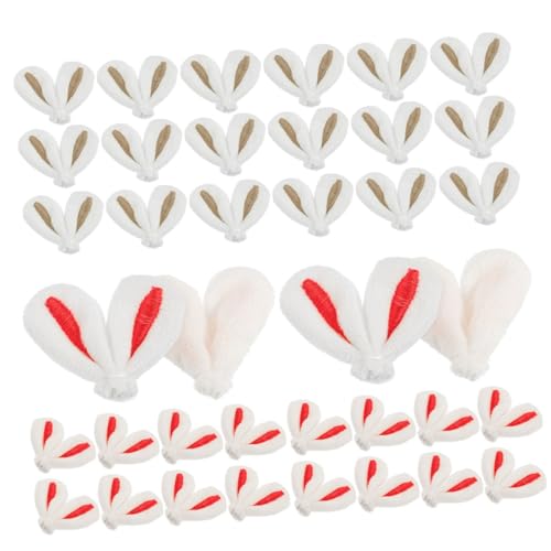 minkissy 40stücke Teiliges Von Niedlichen Haarspangen Mit Hasenohren Stoffcharms Für Haarschmuck Für Ostern Und Kreative Bastelprojekte von minkissy