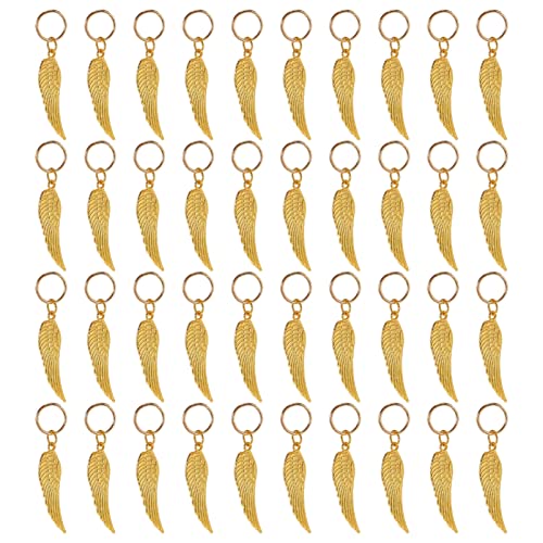 minkissy 40stücke Legierung Dreadlock Anhänger Haarteil Anhänger Haar Ring Haarschmuck Zubehör Für Haarverlängerungen Und Flechtarbeiten von minkissy