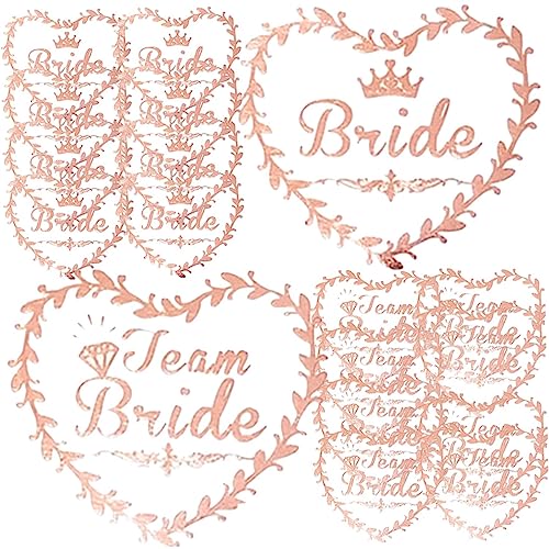 minkissy 40stücke Braut Brautjungfer Temporäre Tattoos Aufkleber Hochzeit Braut Dusche Party Favors Kreativ Zierde Arm Handgelenk Schulter Knöchel von minkissy