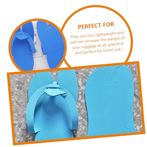 minkissy 48 Paare Einweg pediküre Slipper aus Leichtem EVA Rutschfeste Badeschlappen für Damen und Herren Praktische Spa Hausschuhe für Salon Reise und Zuhause Design Hygienisch von minkissy