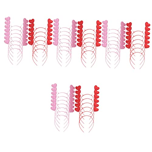 minkissy 48 Stk Liebe Pailletten Stirnband Valentinstag Rotes Herz Headbopper Sonnenbrillen-stirnband Für Frauen Herz Stirnband Valentinstag Rotes Stirnband Stoff Fräulein Mädchen Kleidung von minkissy