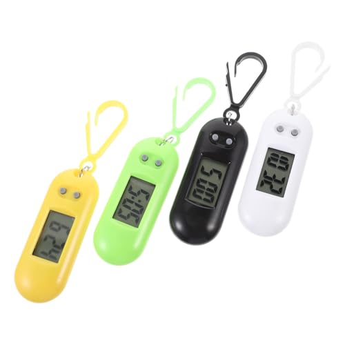 minkissy 4stücke Teiliges Led Elektronische Taschenuhren Schlüsselanhänger Lustige Clip Uhren Für Prüfungen Zufälligen Farben Praktisch Für Rucksäcke Und Gürtel von minkissy